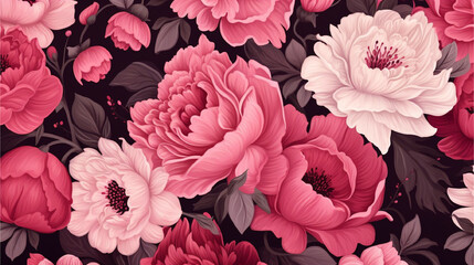 Beautiful floral background for design, textile pattern imitation, spring illustration