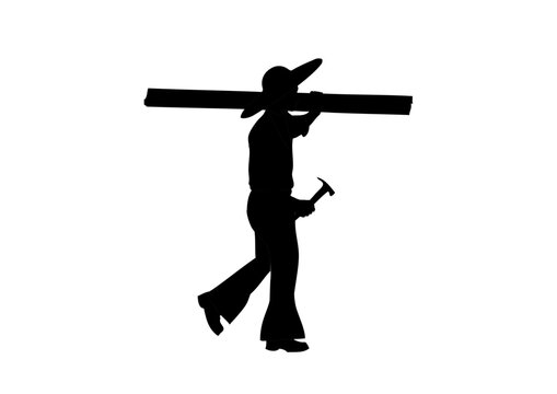Carpenter silhouette
