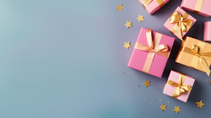 Gift box background, black friday sale, birthday, children's day, valentine's day and wedding gift background