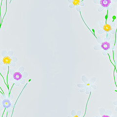 Obraz na płótnie Canvas Glass flowers. Abstract seamless pattern. AI generated.
