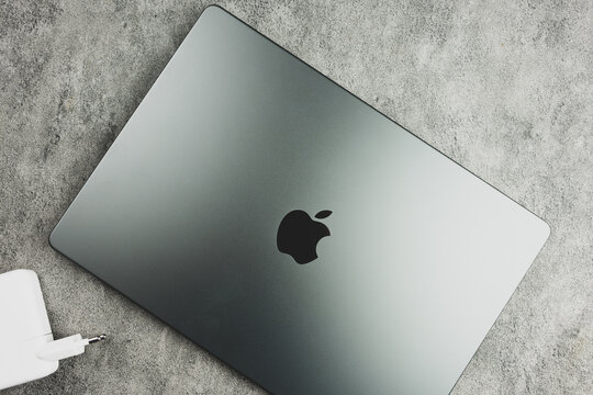 Bangkok, Thailand - January 15, 2024 : New modern design of space black colour The new Apple Macbook Pro with M3 Max with M3 processor