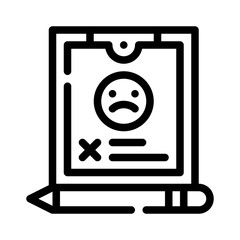 rating stars line icon