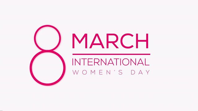 Happy International Women's Day March 8 Animated Motion Graphics celebration animation