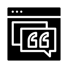 review glyph icon