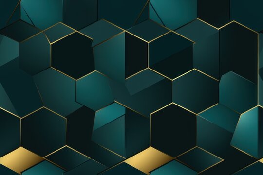  a dark green and gold background with a lot of squares and rectangles in the middle of the image.