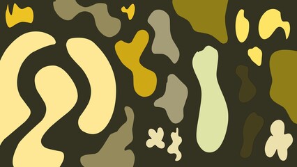 Illustration of brown and beige blotches on a dark background. suitable for abstract backgrounds