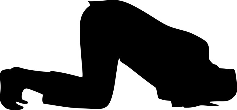 recommend clip art: Islamic People Pray Silhouette Icon