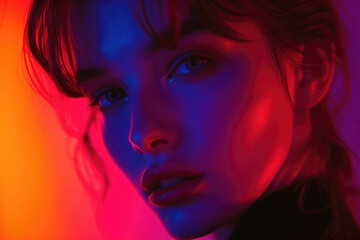 Mesmerizing Neonoir Portrait Showcases The Alluring Charm Of An American Actress