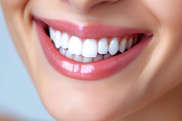 Captivating Closeup Of An Enchanting Smile With Impeccable Teeth, Tailor-Made For Dental Advertisements