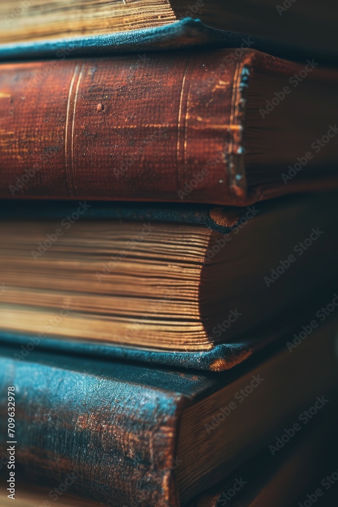 Poster a stack of books sitting on top of each other. perfect for educational and literary concepts
