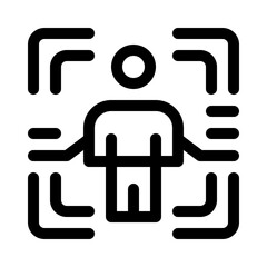 body scan line icon