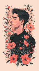 Fototapeta premium person with a flower