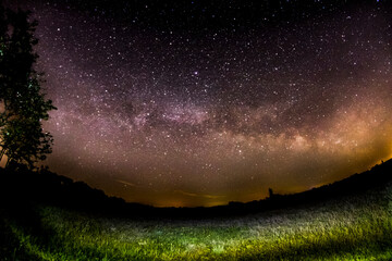 The Milky Way Over a Field