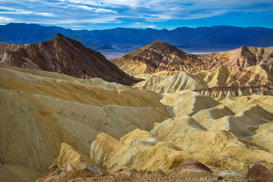 Colorful sand Painted Hills Mountain landscape in National Monument Park