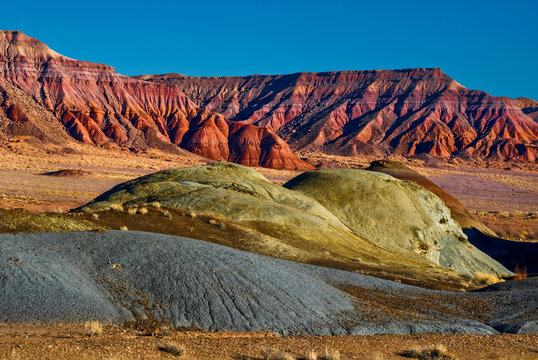 Colorful sand Painted Hills landscape in National Monument in Oregon, USA