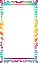 Beautiful Frame of Colorful Leaves Border
