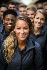 Successful nonprofit team making a positive impact on their community, driven by their mission, Generative AI