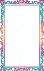 Beautiful Frame of Colorful Leaves Border