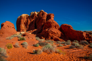 Sandstone Rock Formation in Moapa Valley, USA