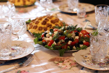 christmas table setting