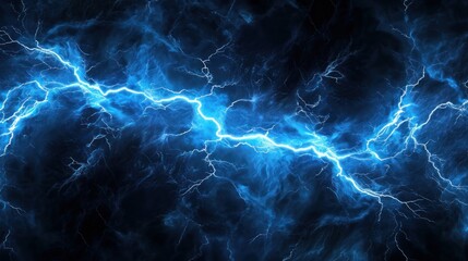 Electric lightning background with blue streaks