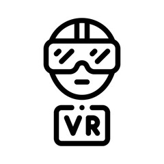 virtual reality line icon