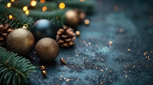 Sleek and Simple Christmas Background with Ample Copy Space
