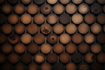 A wooden tile background design with small circles