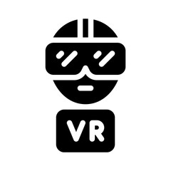 virtual reality glyph icon