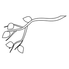 Branch icon vector. Tree illustration sign. Firewood symbol or logo.