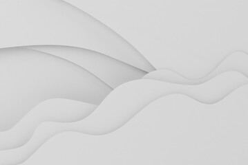 PNG 3D smooth white wave background