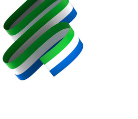 Sierra Leone flag element design national independence day banner ribbon png
