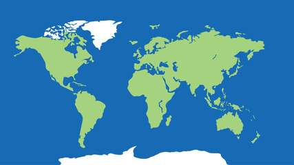 world map on a blue background. vector illustration.