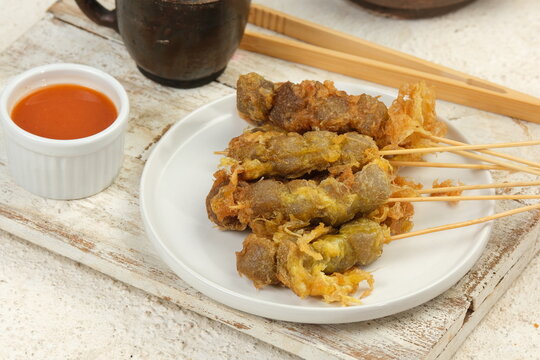 Cilor  is Tapioca Balls Wraped with Egg and Deep Fried, traditional Indonesian street food