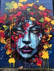Fototapeta premium Urban Artwork: Captivating Graffiti Streets and Wall Art Revolution