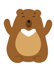 Teddy bear funny vector for children, teddy bear cartoon
