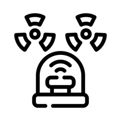 radiation sensor line icon