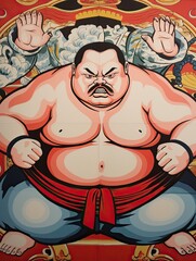 Sumo Warriors: Immersive Rituals Displayed through Transformative Wall Art
