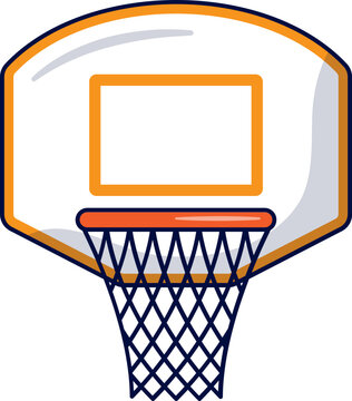 basketball hoop and net vector illustration, basketball clipart