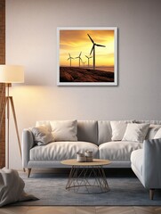 Renewable Energy Wind Turbines Wall Art: Captivating Visuals of Sustainable Power