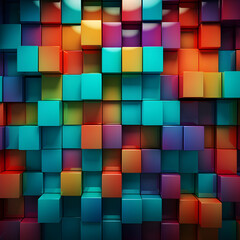 Abstract block stack wooden 3d cubes, colorful wood texture for backdrop Pro Photo,,
Abstract background of cube blocks wall stacking design

