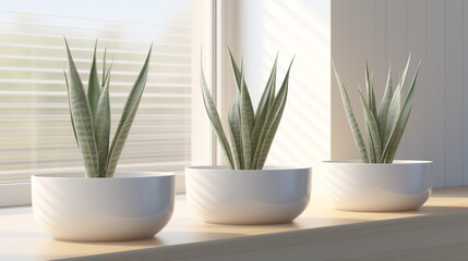 Minimalist lifestyle with plants created with Generative Ai