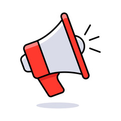 Vector Megaphone Flat Design Illustration