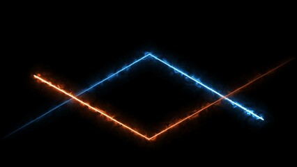 Abstract geometric neon light loop pattern illustration background  