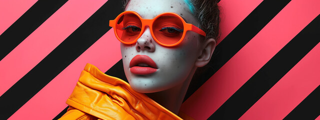 Sunkissed Dreamer, A Vibrant Expression of Individuality Through Bold Orange Sunglasses