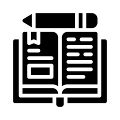 notebook glyph icon