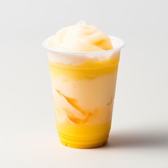 orange italian ice in glass