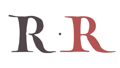 Letter R Carolingian Majuscule. Old Romanesque font from 13th century.  Square Capitals from medieval manuscript. Upper-case lettering, the base for Lombardic capitals. Elegant classic serif font.