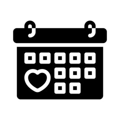 calendar glyph icon