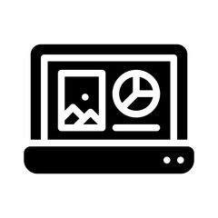 analytics glyph icon
